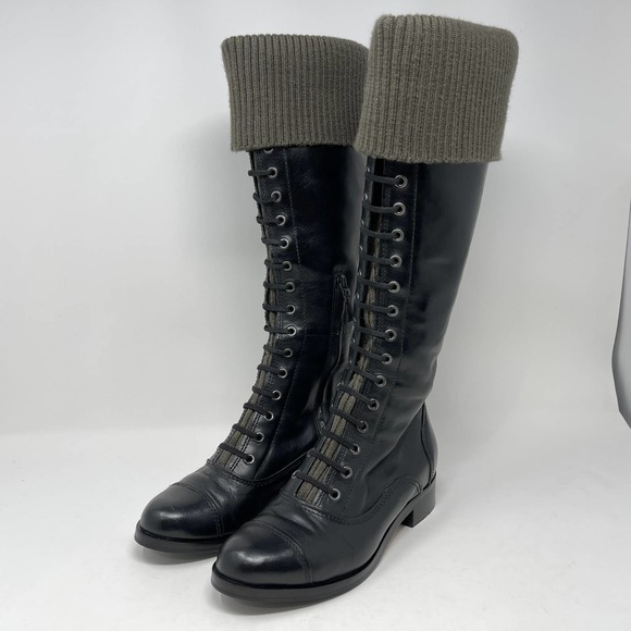 Cole Haan Women's Sz 6 Black Soft Leather Tall Boots S722-3950